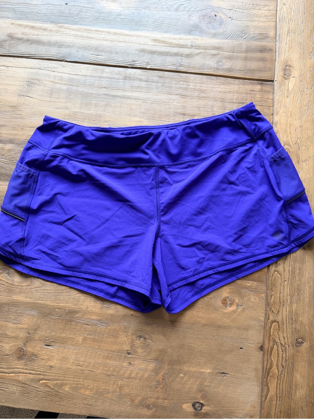 Athleta Royal Purple Athletic Shorts with Side Pockets